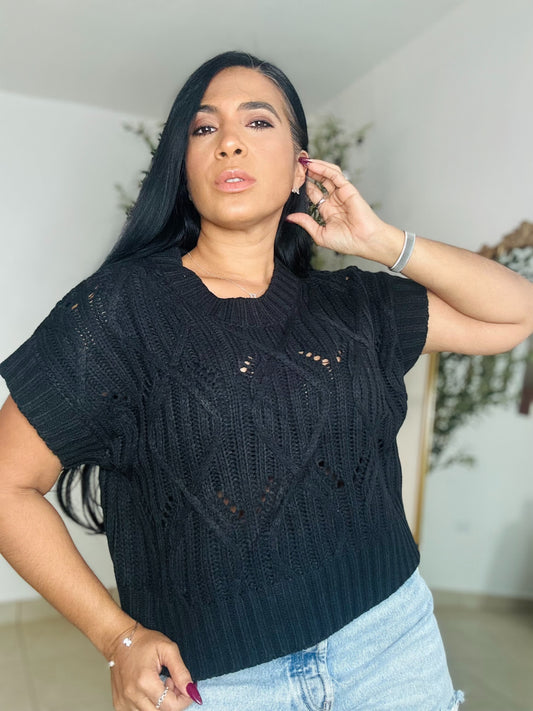 Divinas Black Spandex Oversized Top( qué bella esss!)