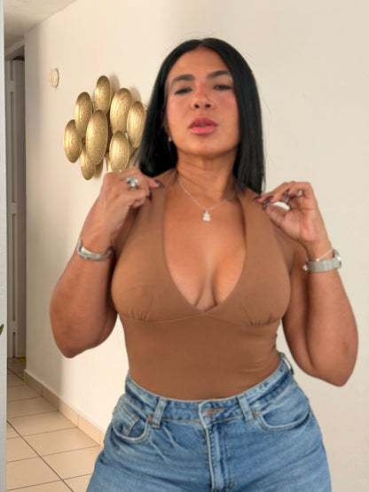 Dynamic Choco Brown Luxe Bodysuit Spandex Premium
