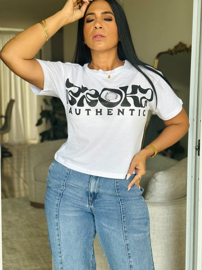 Brokz Authentik Oversized GIRL’S Luxe Shirt Top WHITE