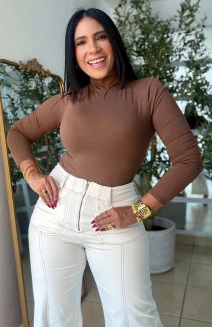 Bone White  Wide Leg Spandex Pants (tiene bolsillos pantalones)