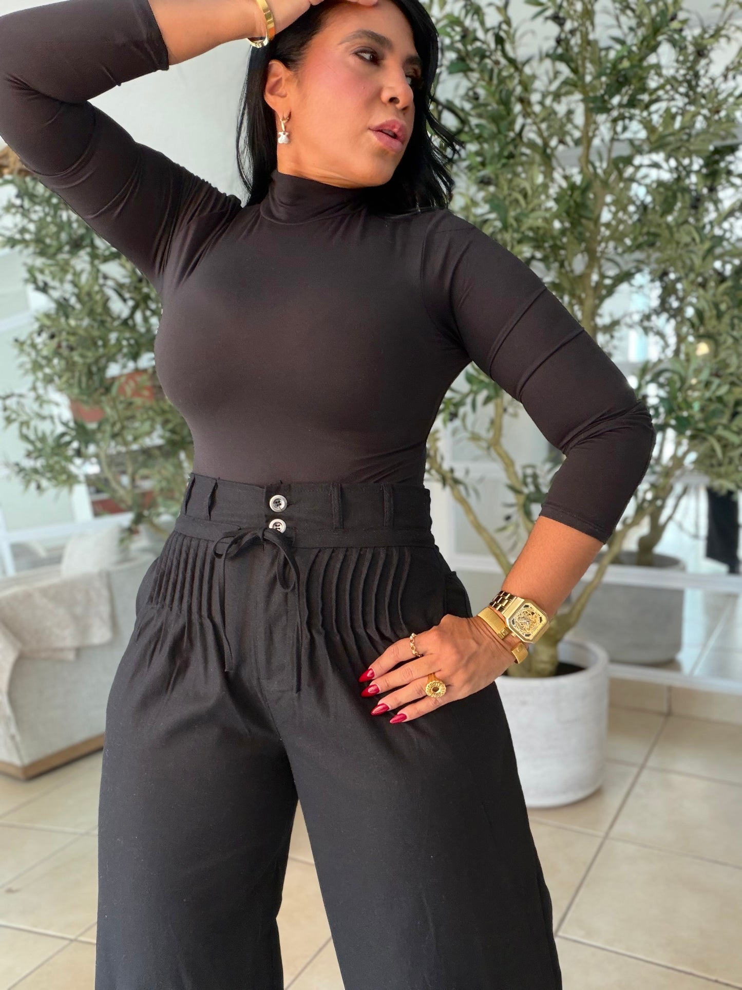 Bodysuit color negro expandible