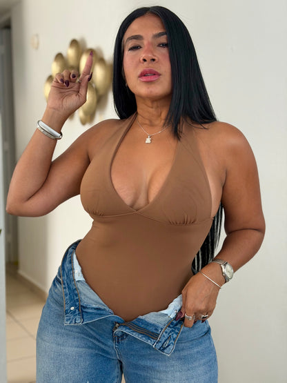 Dynamic Choco Brown Luxe Bodysuit Spandex Premium