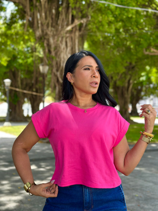 Hot Pink Cotton Top