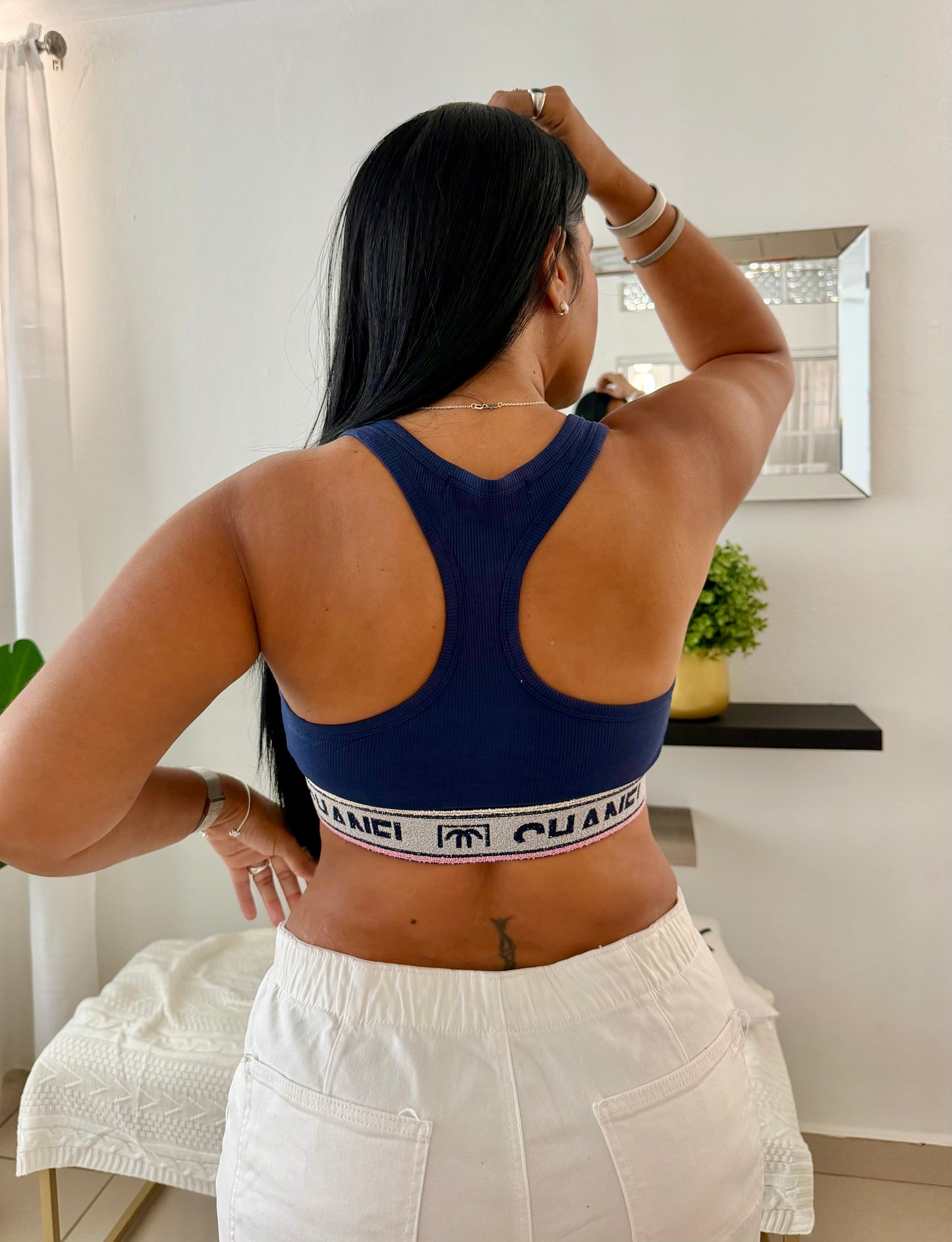 Inapirado Spandex Crop Top (ùnico color) Blue color azul