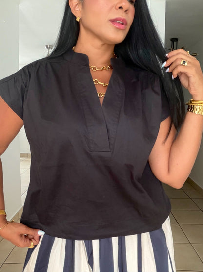 Black Luxury Premium Oversized Blouse