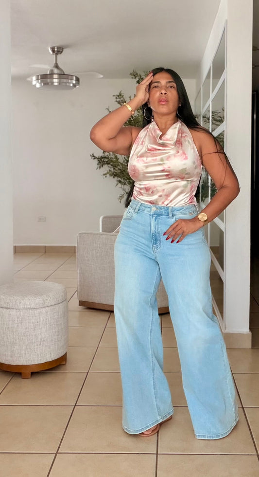Cello Jeans Light Blue Denim Wide Leg Spandex Light Blue (SOLD OUT GRACIAS)