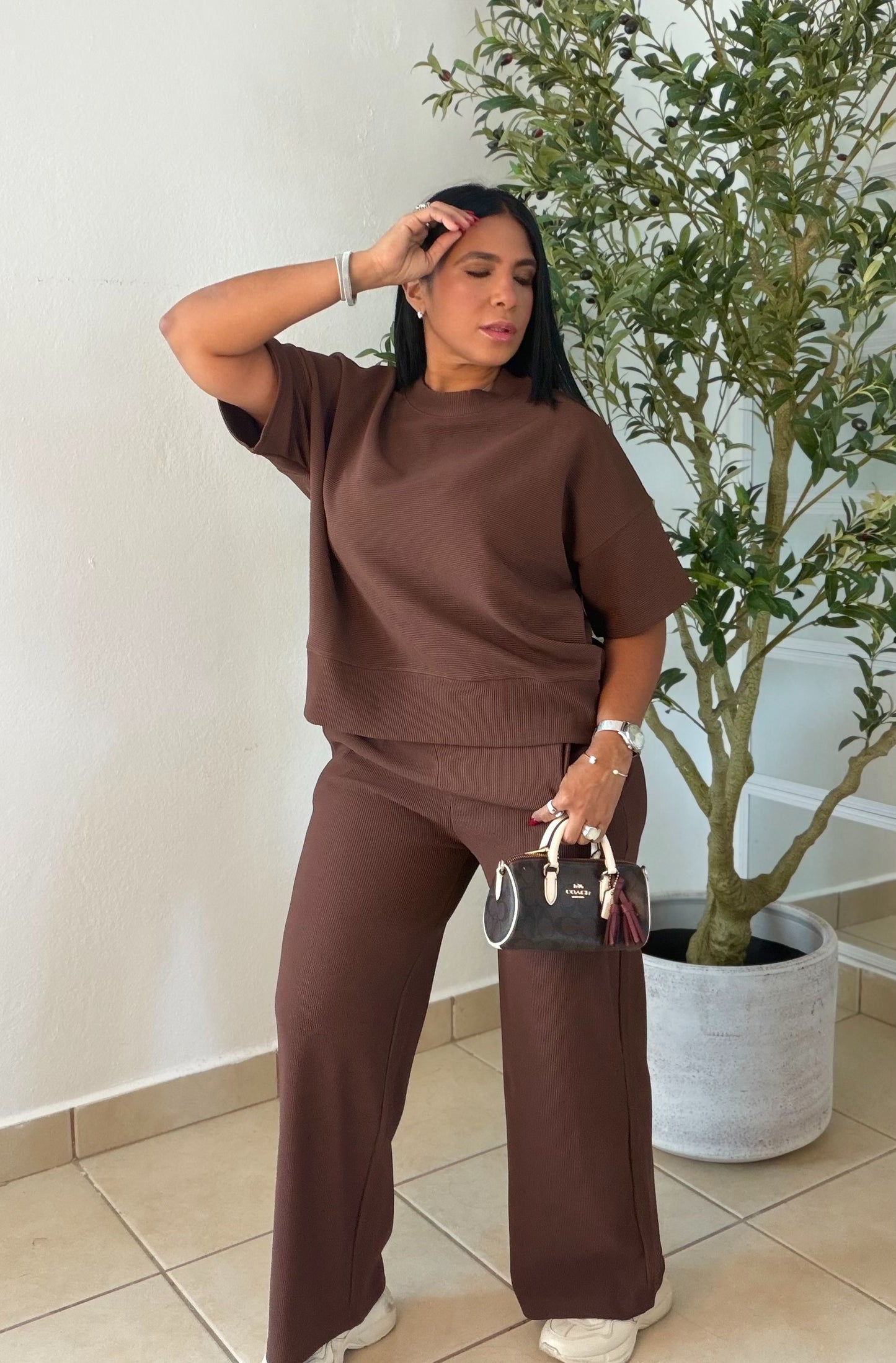 Choco Brown Set Spandex Para todo el año