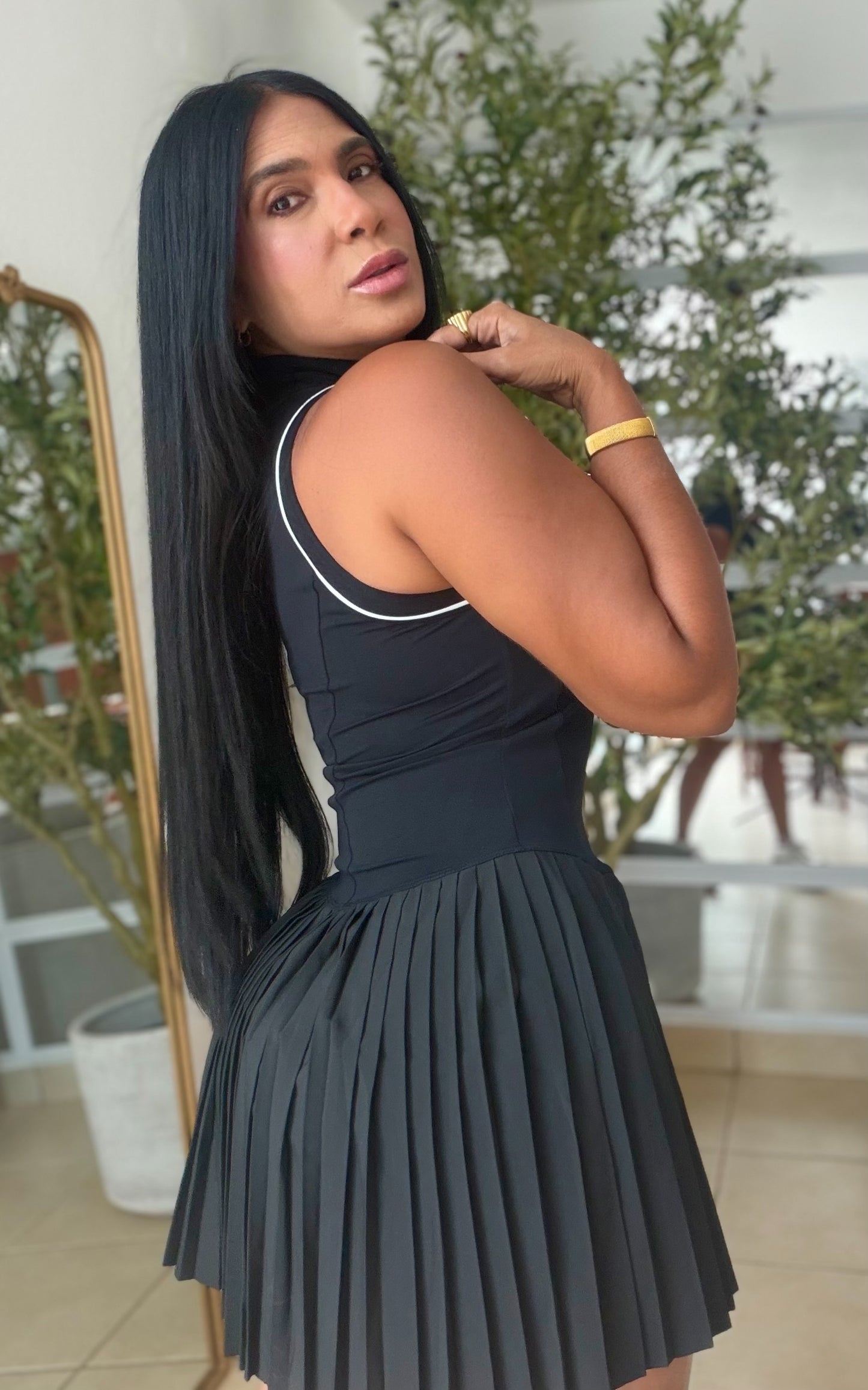 Nüra Activewear Spandex Dress Black (color negro)