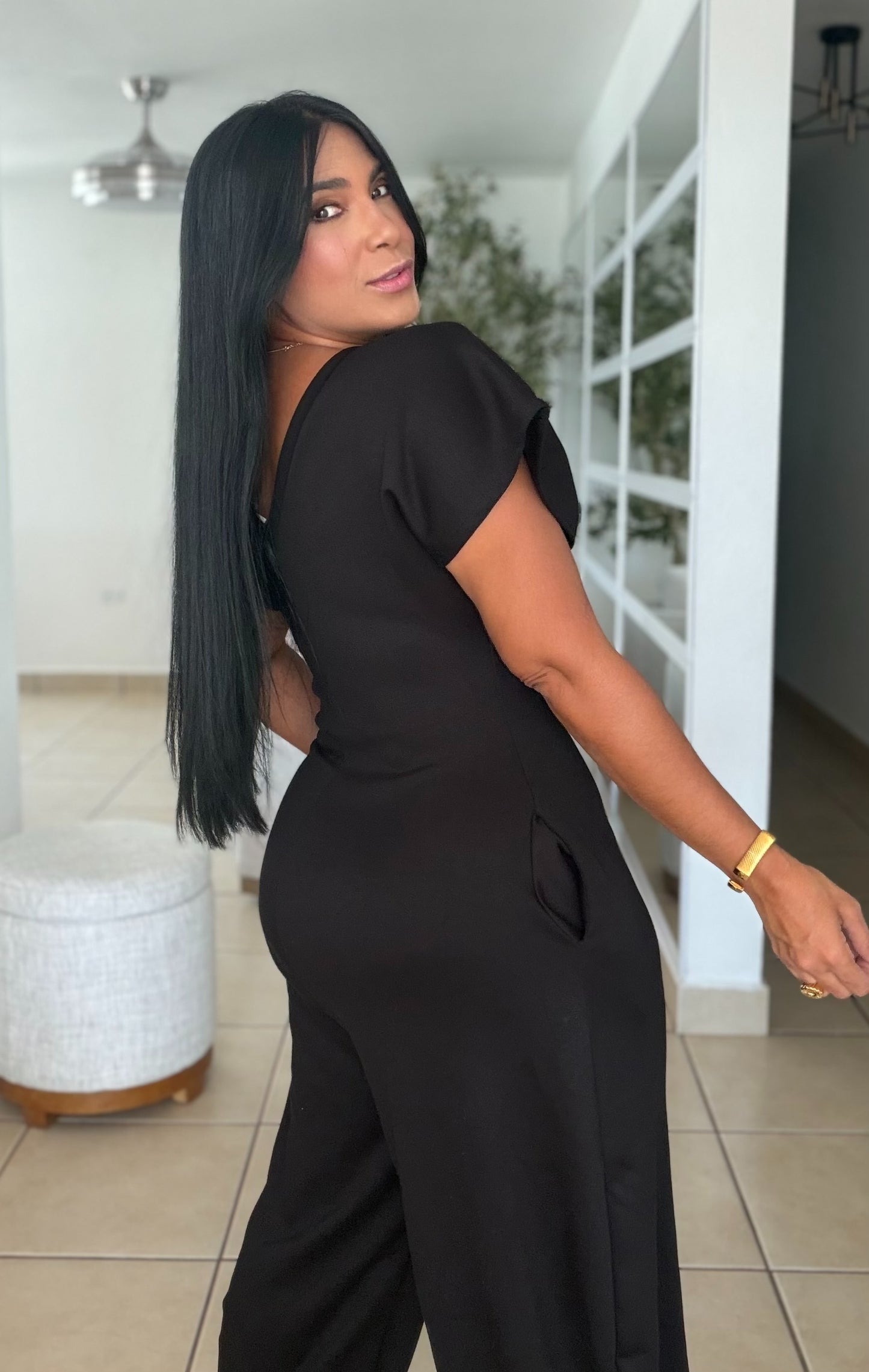 Baggy Blacky Spandex Luxe Jumpsuit (tiene bolsillos) el más bellooo(SOLD OUT)