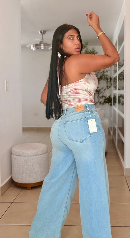 Cello Jeans Light Blue Denim Wide Leg Spandex Light Blue (SOLD OUT GRACIAS)
