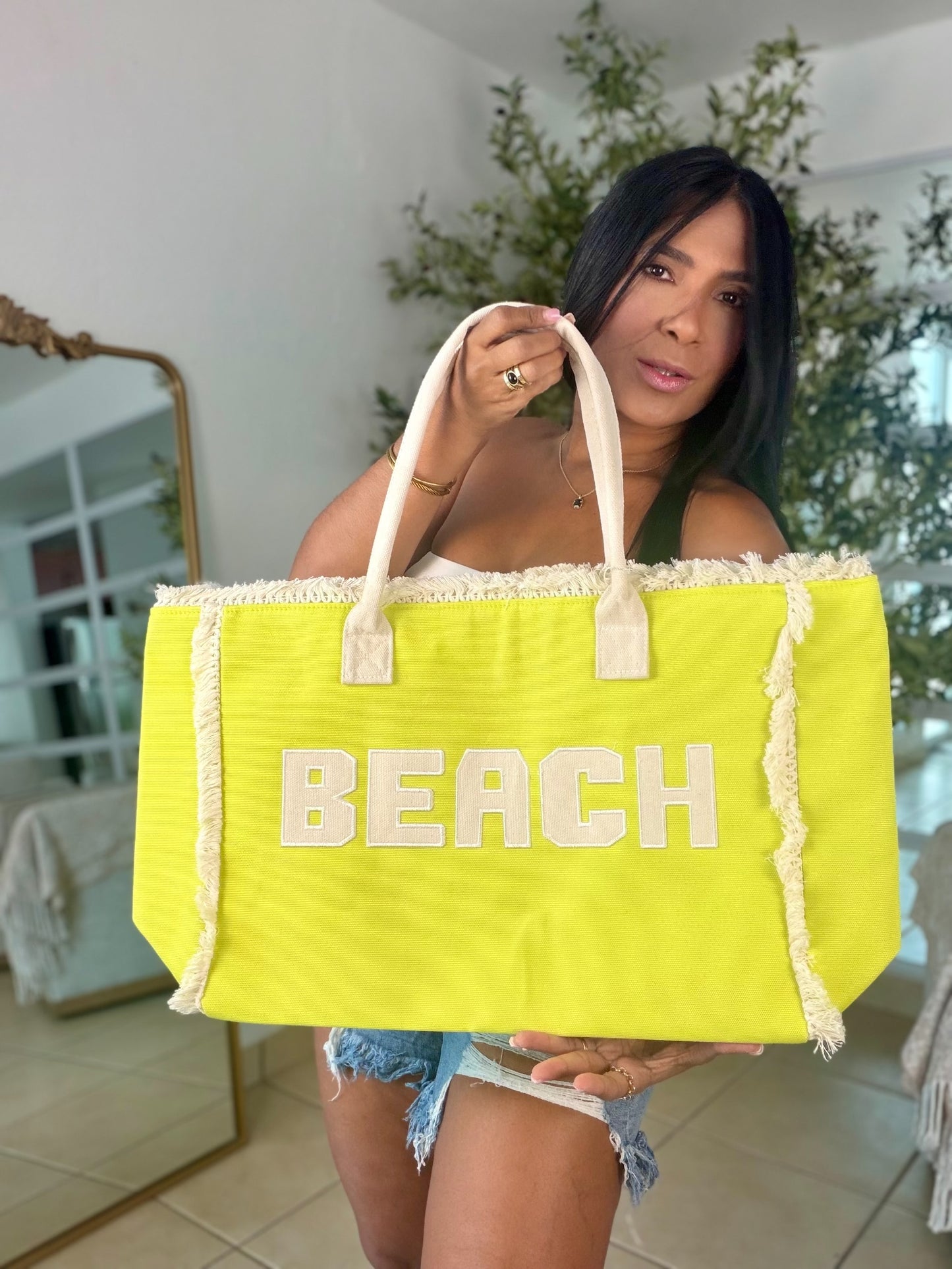 Neon Lime XLarge Tote Bag Summer (SOLD)
