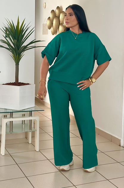 Los Cabos Hunter Green Spandex Set (tiene bolsillos)