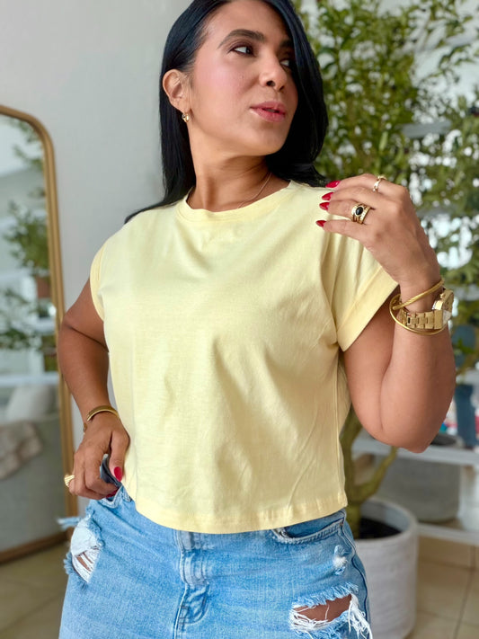 Butter Yellow Oversized Top