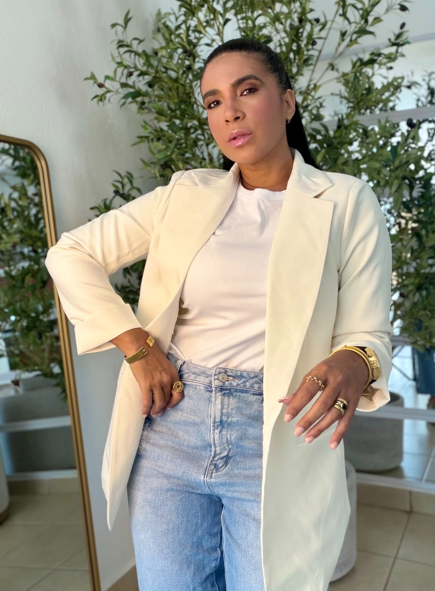 Bone White Luxe Oversized Blazer (el más bello del mundooo)