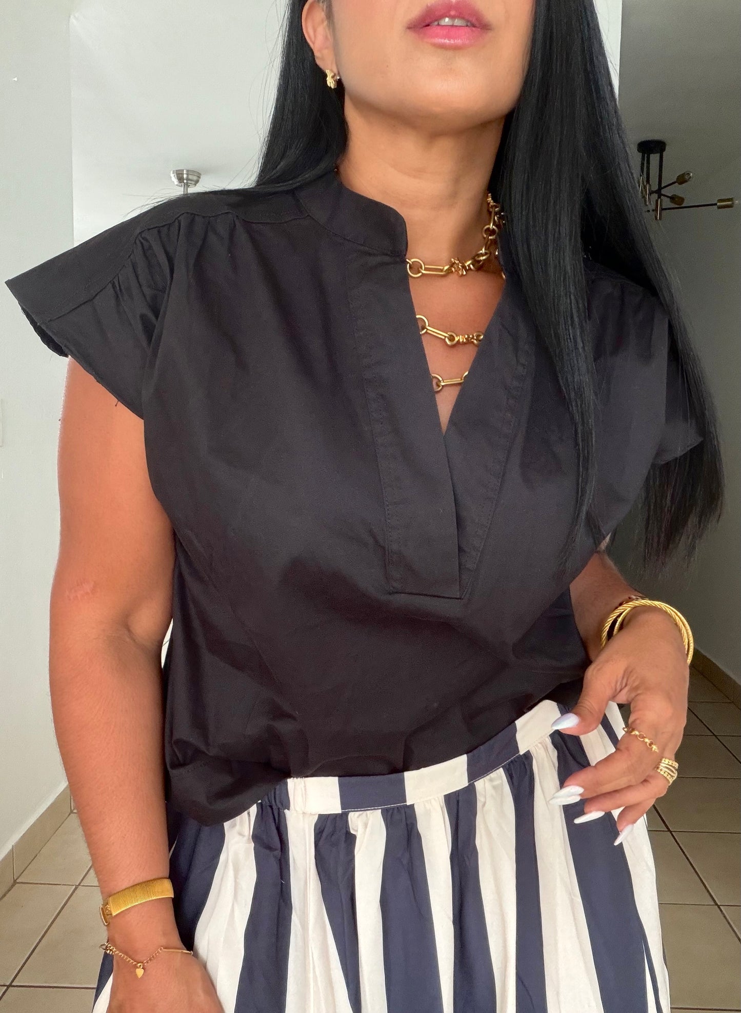 Black Luxury Premium Oversized Blouse