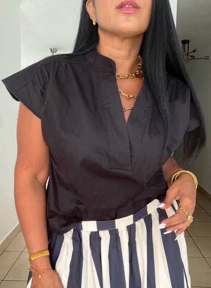 Black Luxury Premium Oversized Blouse