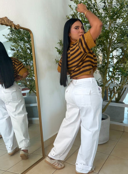 “Evita” Strecht!! Bien Spandex Baggy Pants White (NO CLAREA) es perfecciòn. Calidad mega premium