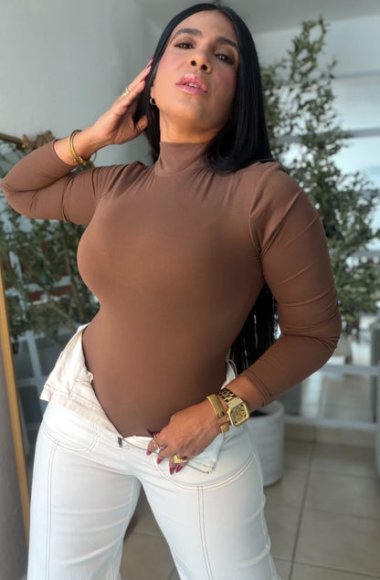 Choco Brown  Spandex Bodysuit