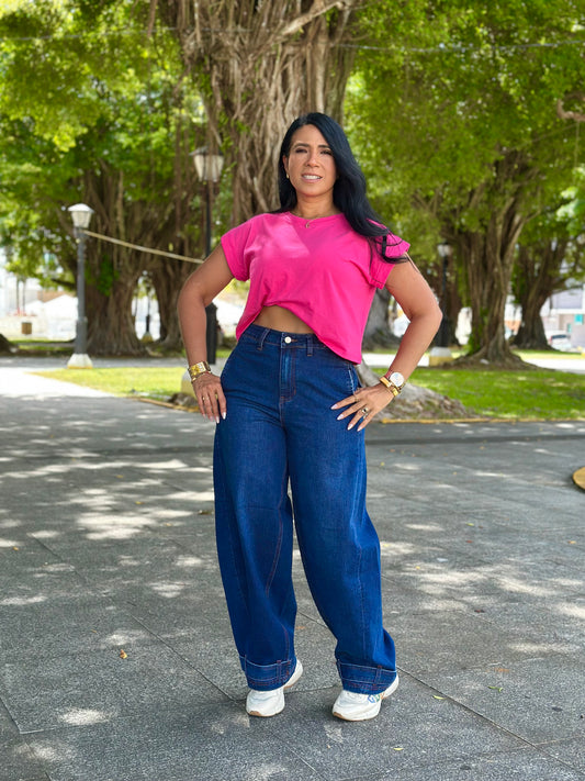 Vibrant BAGGY Jeans (Súper expandible y suelto.  Ese es el estilo amor! Mega bello.  Puesto talla 3