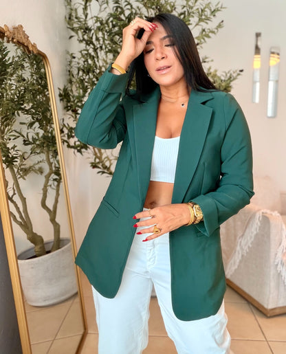 Asha Oversized Luxe Hunter Green Lavander Blazer VERDE (SOLD OUT)