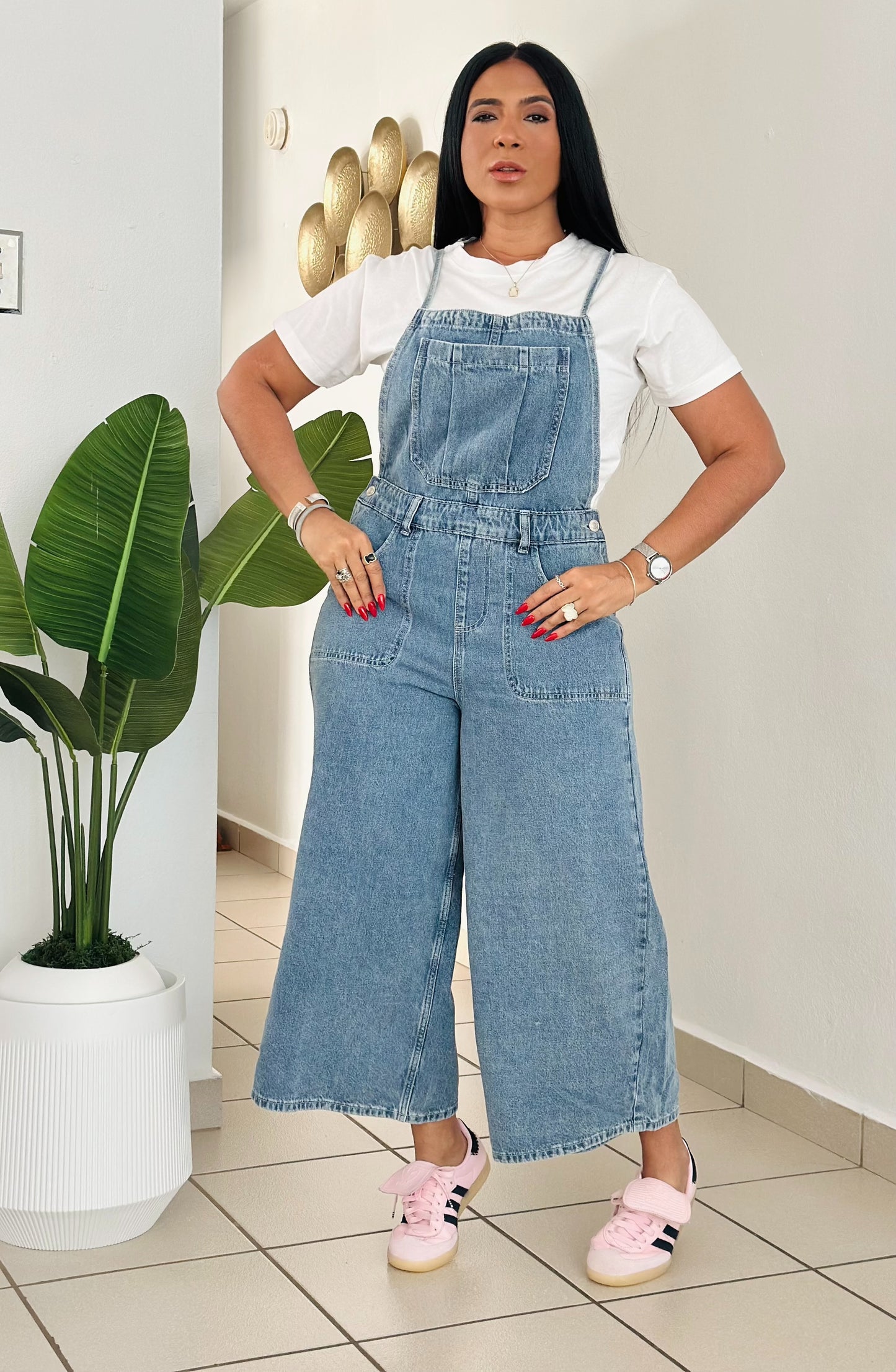 Baggy Midi Denim Blue Overall (ajustable y mega cómodo) PRE ORDEN TERCERA LLEGA VIERNES 23 de Enero