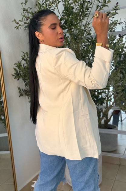 Bone White Luxe Oversized Blazer (el más bello del mundooo)