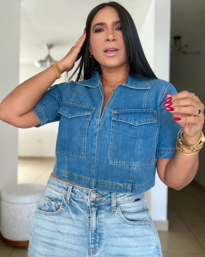 Denim Blue Luxe Top (SOLD OUT)