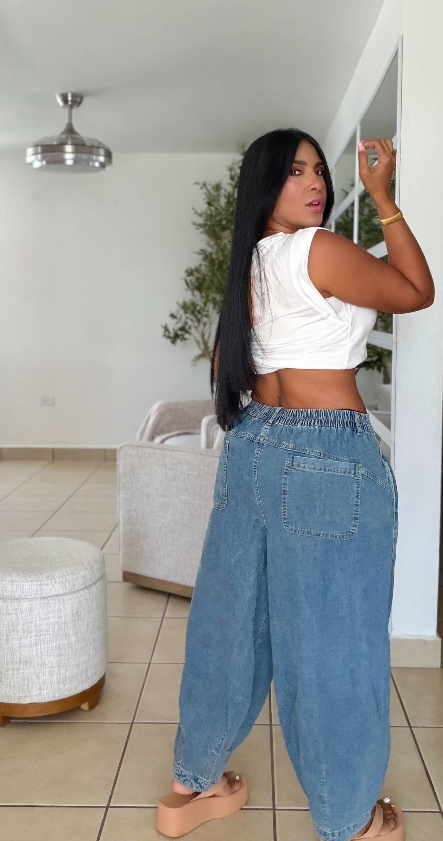 Baggy Barrel Trend Impecable Blue Jeans