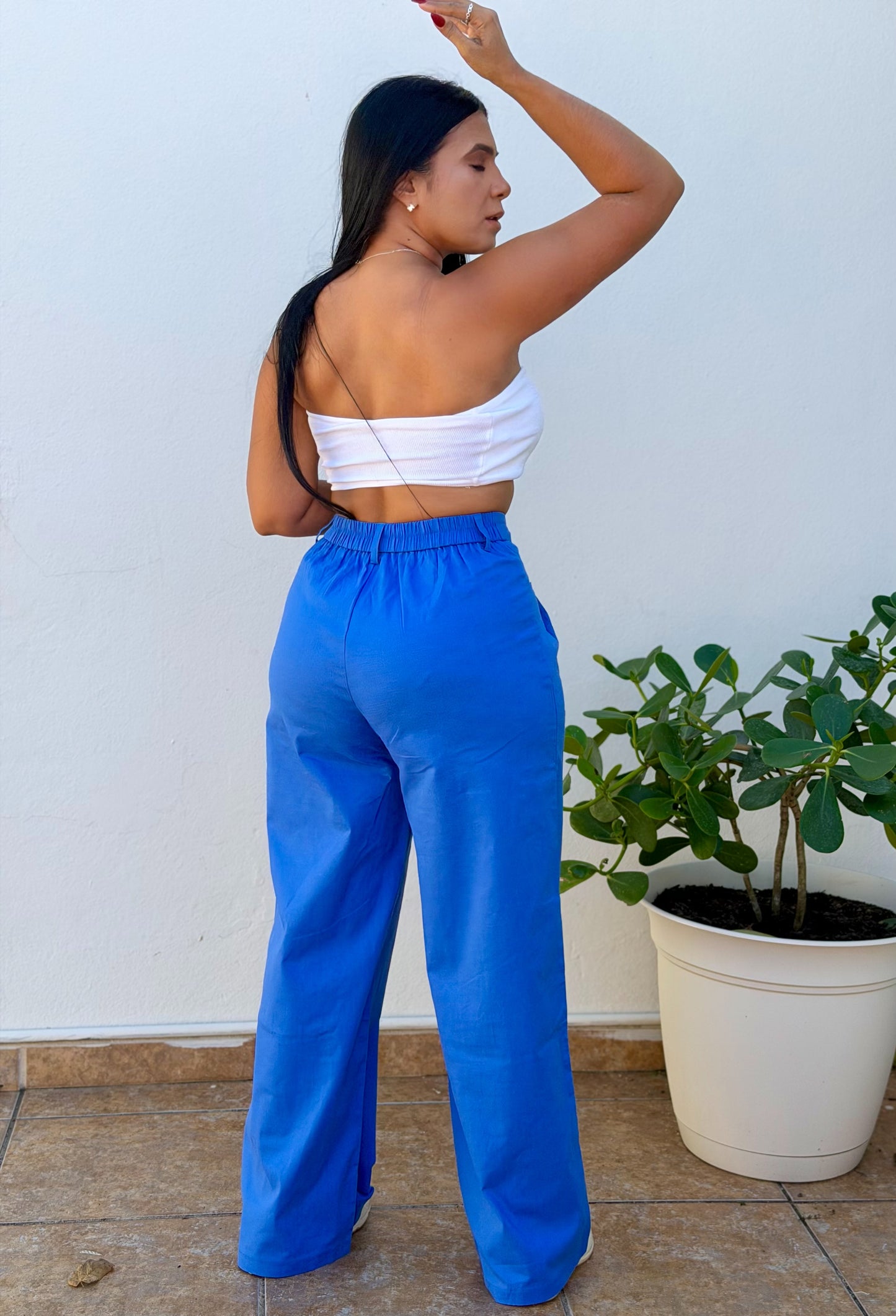 Y definitvamente es mío!! Omg! Royal Blue Luxe Linen Spandex Pants (incluye correa y es bien expandible!)Baggy Wide Leg