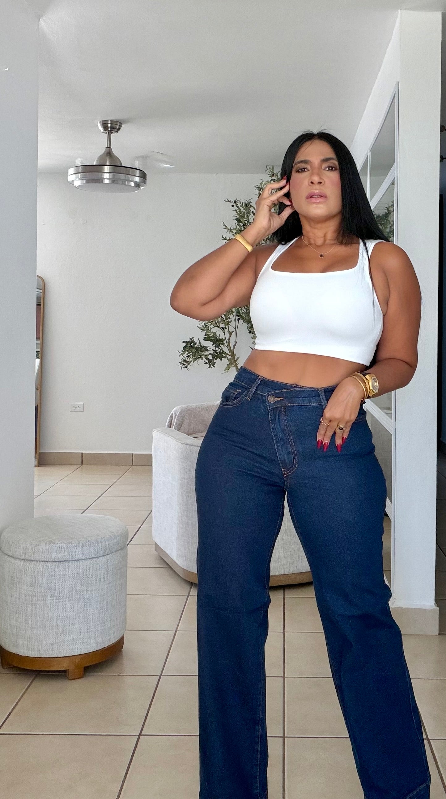 Vibrant Spandex Botòn Cruzado (asimètrico) Dark Blue Jeans (SOLD OUT GRACIAS)