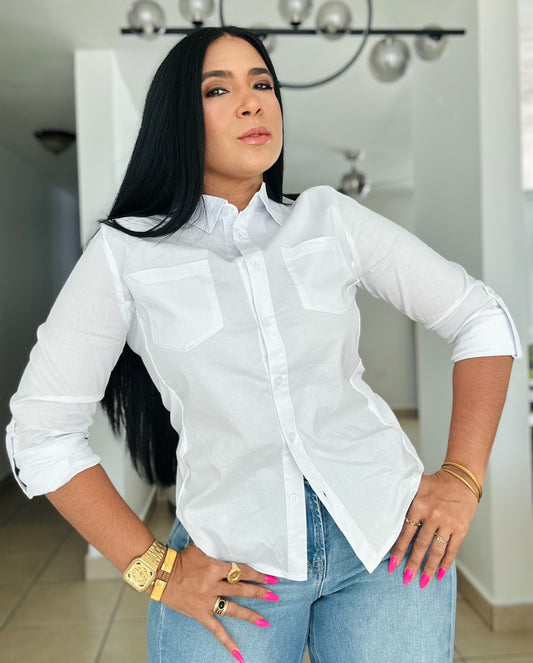 Sweet White Spandex Blouse (de lujo)