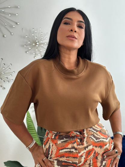 Brown Chocó Oversized Top