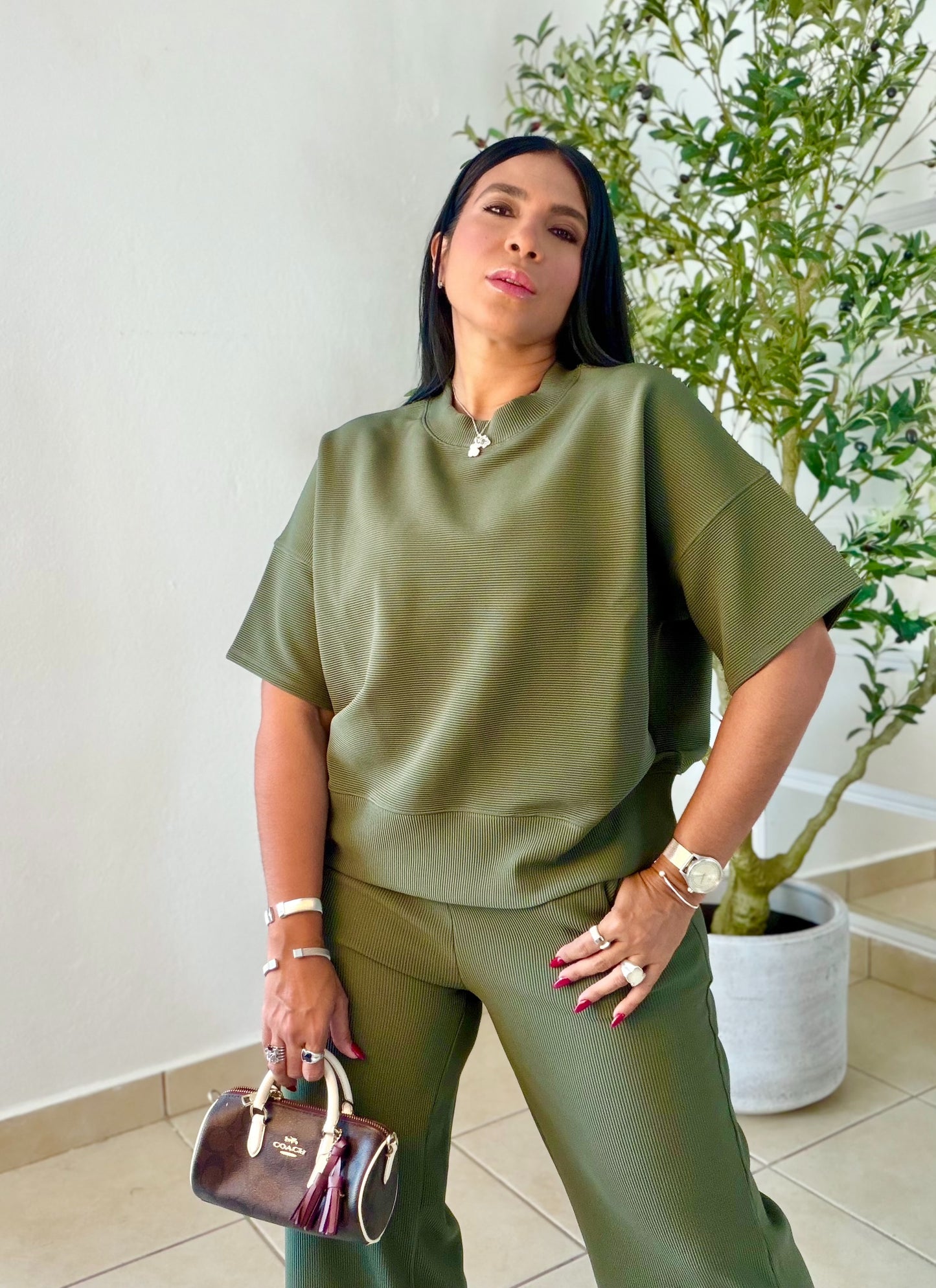 Olive GreenSet Spandex Para todo el año (color verde olivo bello) SOLD OUT
