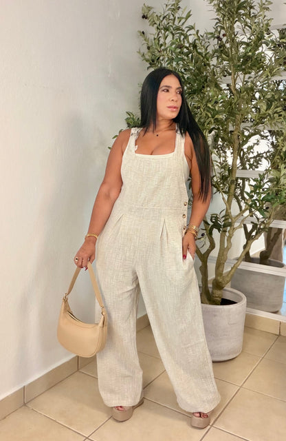 Overall color ctema avena en Hilo mega calidad premium. Ajustable en manguillos a gusto SOLD OUT GRACIAS
