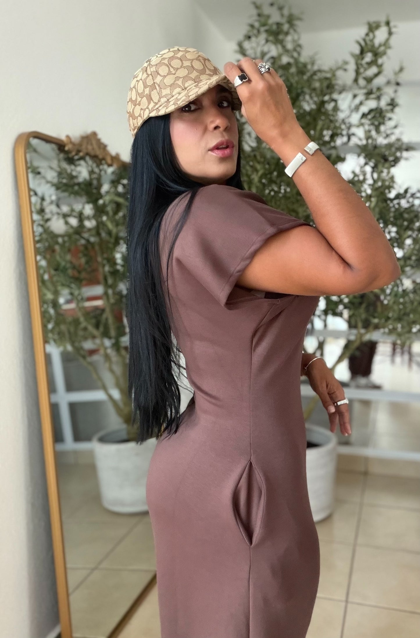 Baggy Choco Brown Spandex Luxe Jumpsuit (tiene bolsillos) el más amado!!