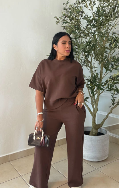 Choco Brown Set Spandex Para todo el año