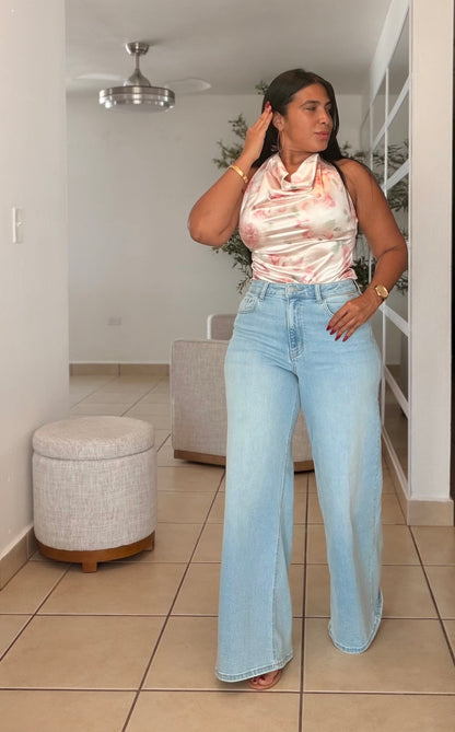 Cello Jeans Light Blue Denim Wide Leg Spandex Light Blue (SOLD OUT GRACIAS)
