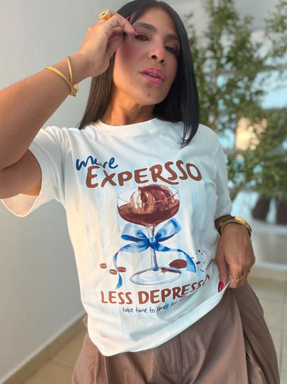 Cafè Expresso Luxe Spande Shirt Top White