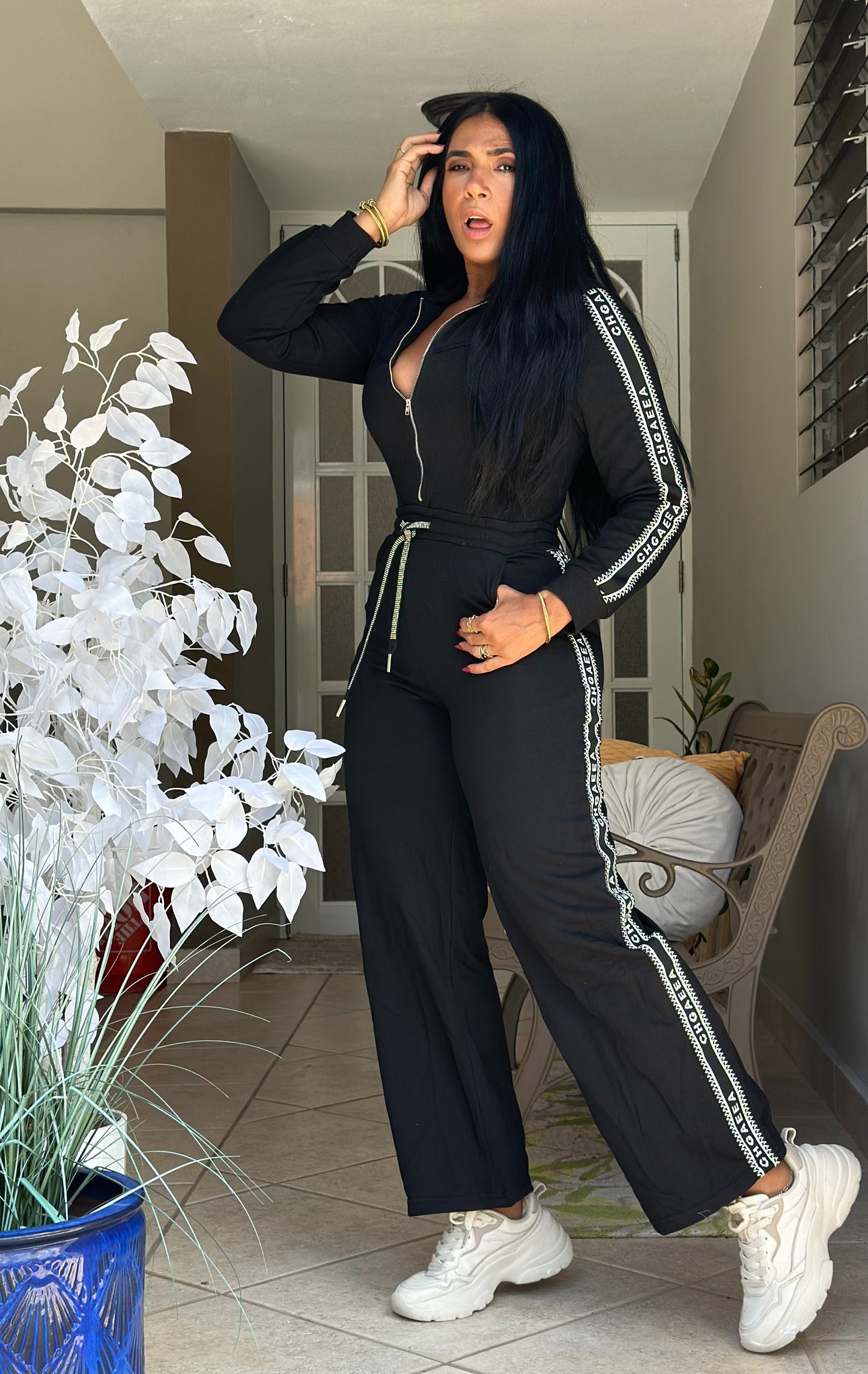 Elir Inspiración Spandex Blacky JUMPSUIT (tiene bolsillos)