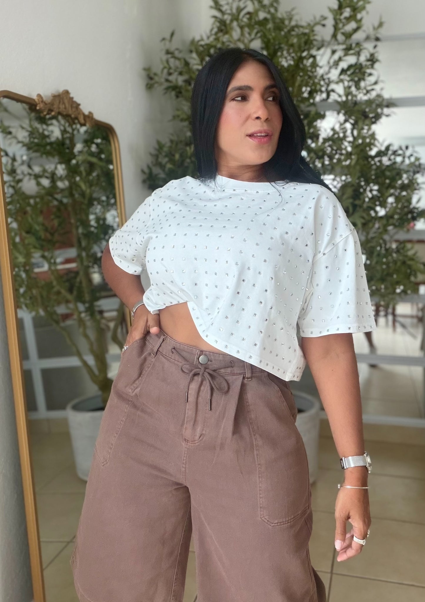 Baggy Bermuda denim Browm Choco  (NO CLAREA NUNCA JAMÁS) SPANDEX TOTAL.  NO ES PARA QUEDAR PEGADO (SOLD OUT)