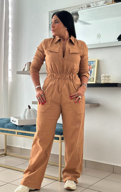 Colombia  So Spandex Jumpsuit With Pockets Wide Leg