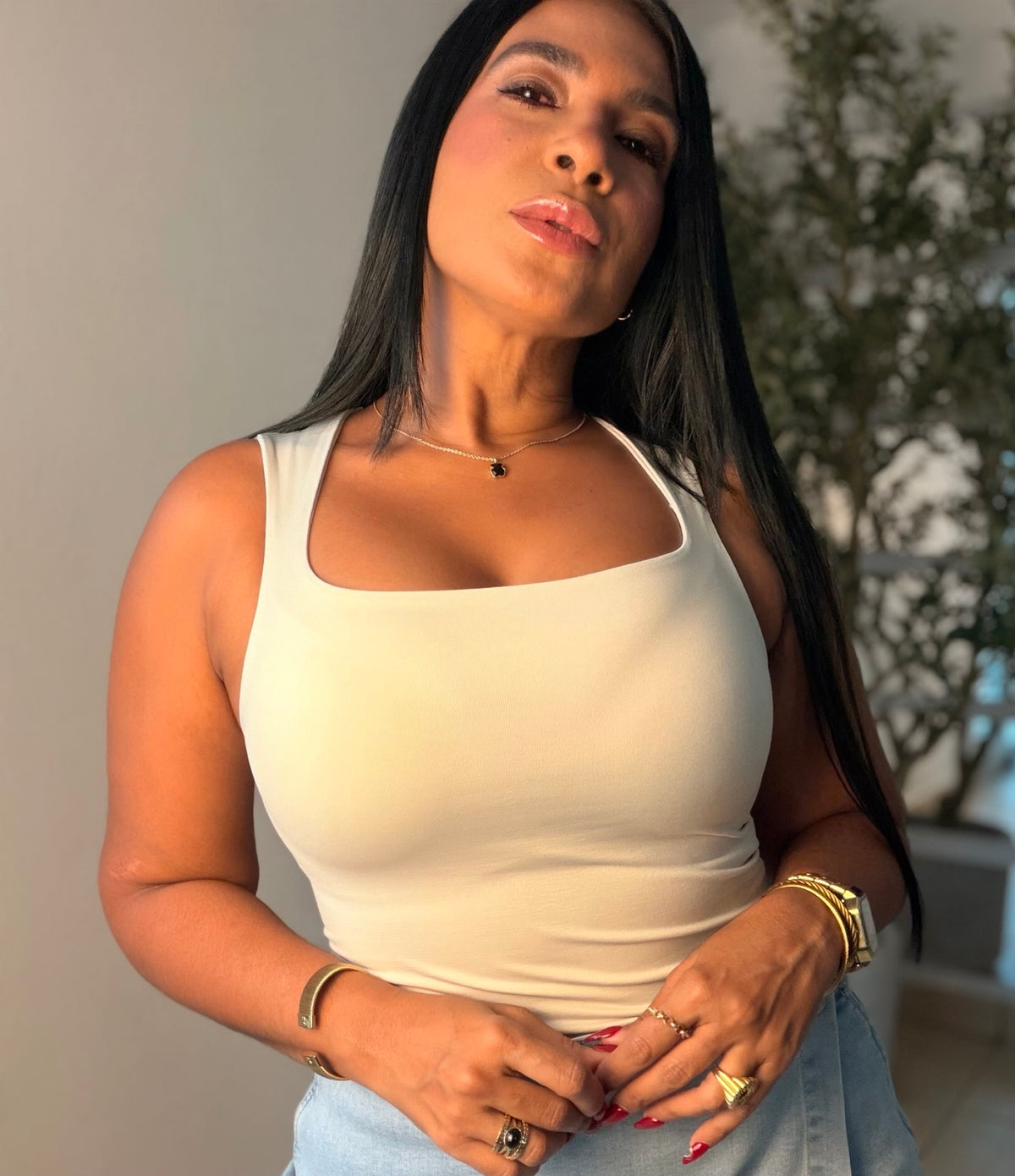 Beige Nude Top Spandex