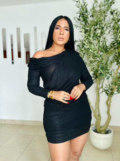 Edrean Black  Bien Spandex Party Dress (puesto small)