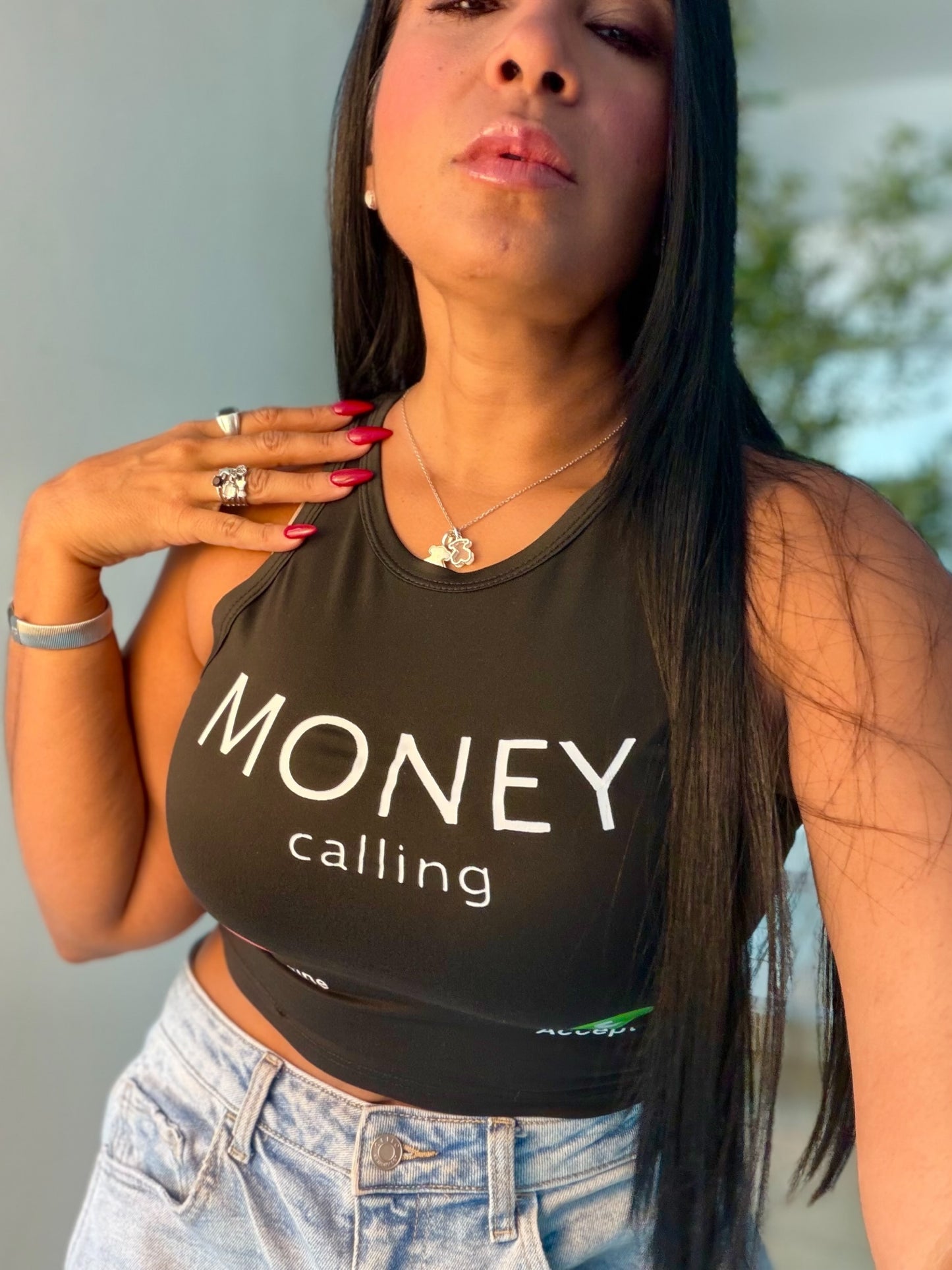 Money Calling Tren Basic 💯 cotton spandex (color negro)