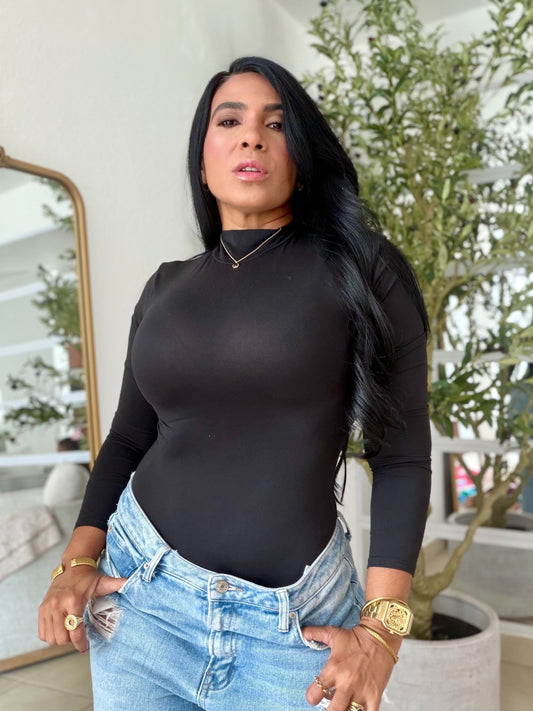 Blacky Black Spandex Bodysuit
