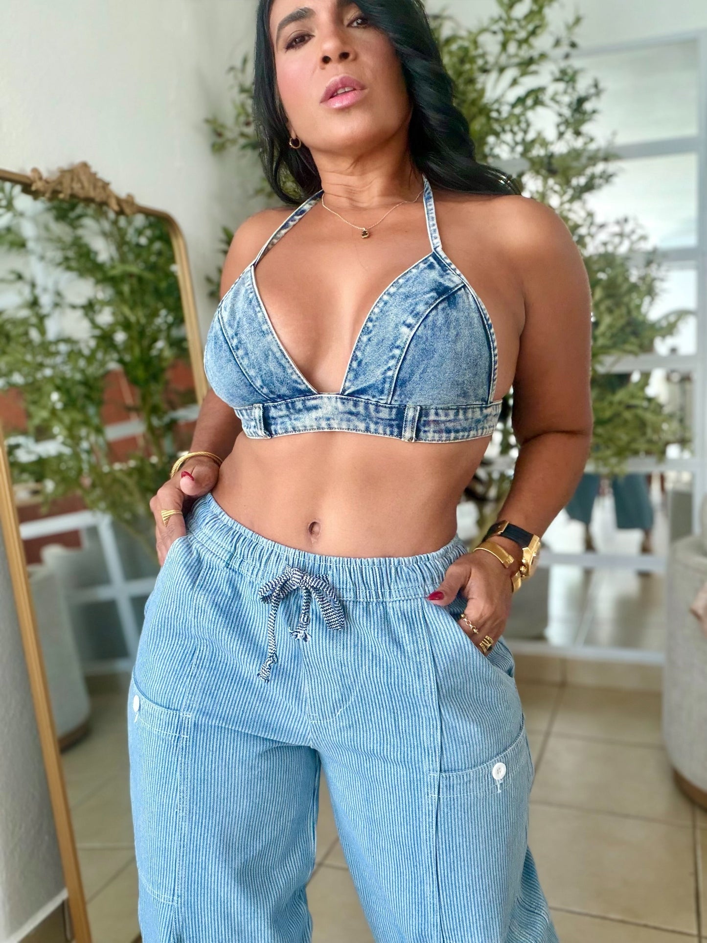 Baggy Spandex Denim Blue Luxe Barrel Jeans (que ajuatas a tu gusto) una belleza!! Mega Premium