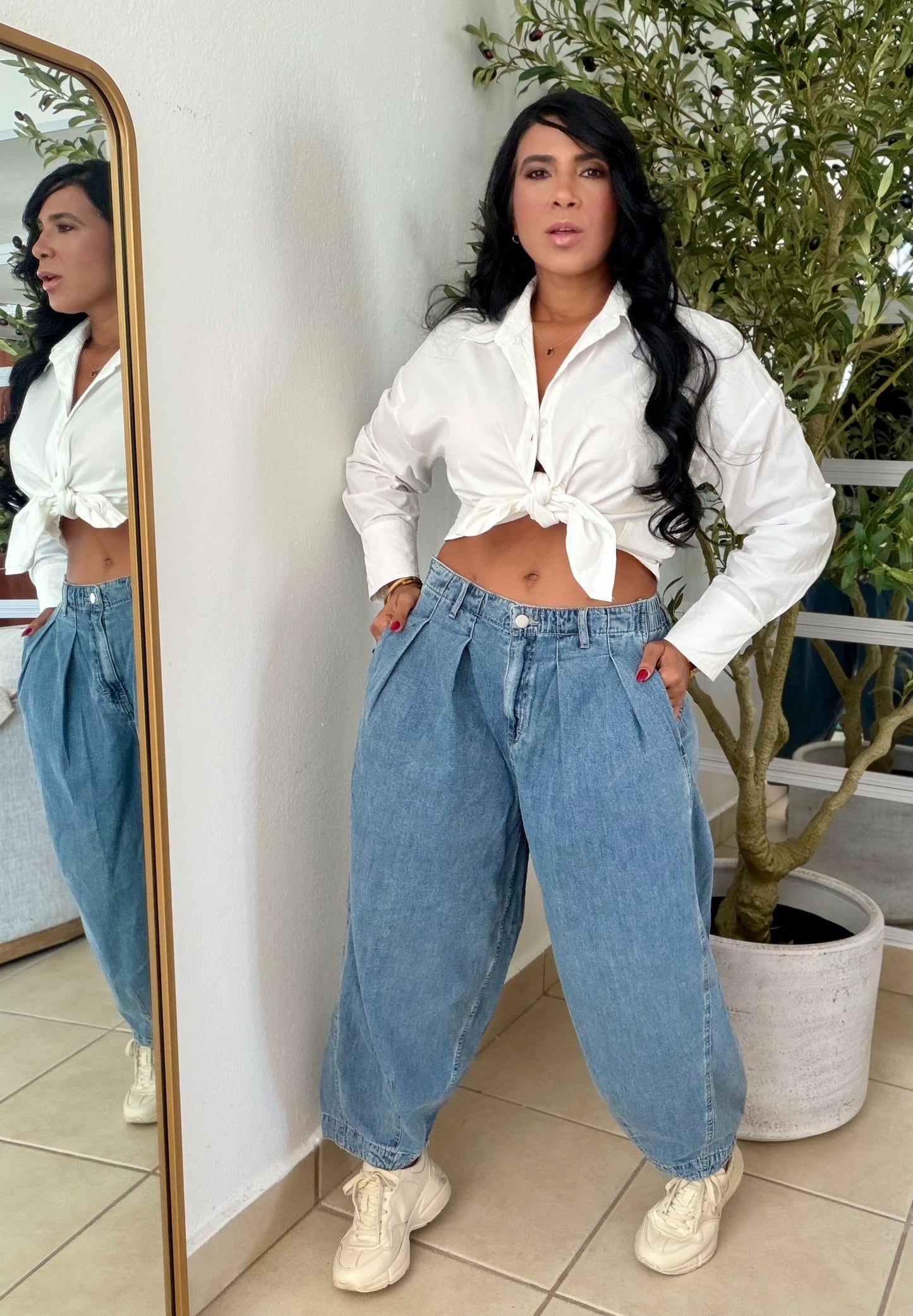 Baggy Barrel Trend Impecable Blue Jeans