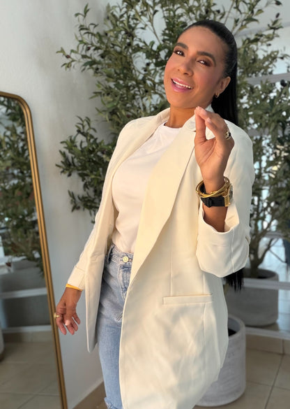 Bone White Luxe Oversized Blazer (el más bello del mundooo)
