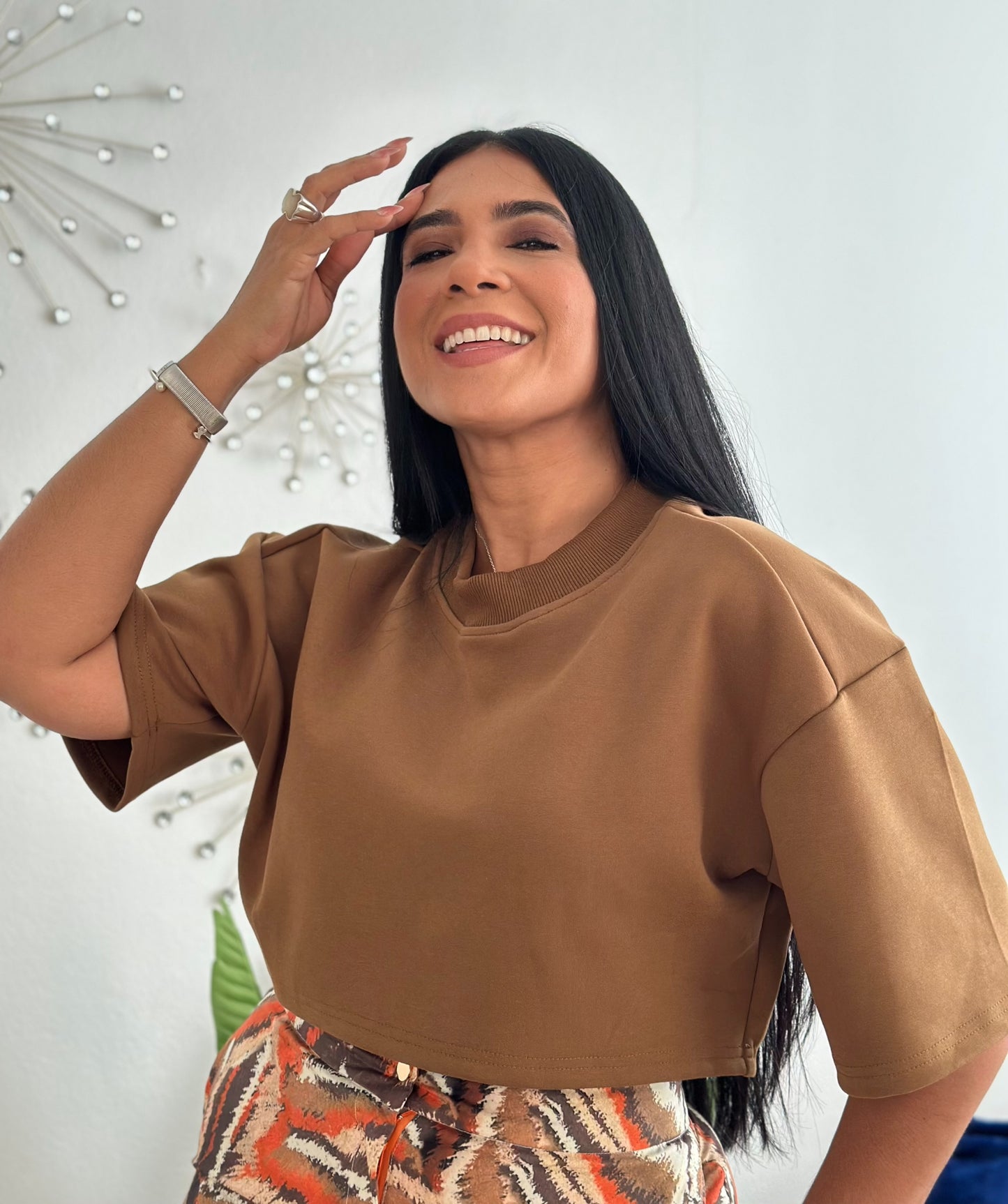 Brown Chocó Oversized Top