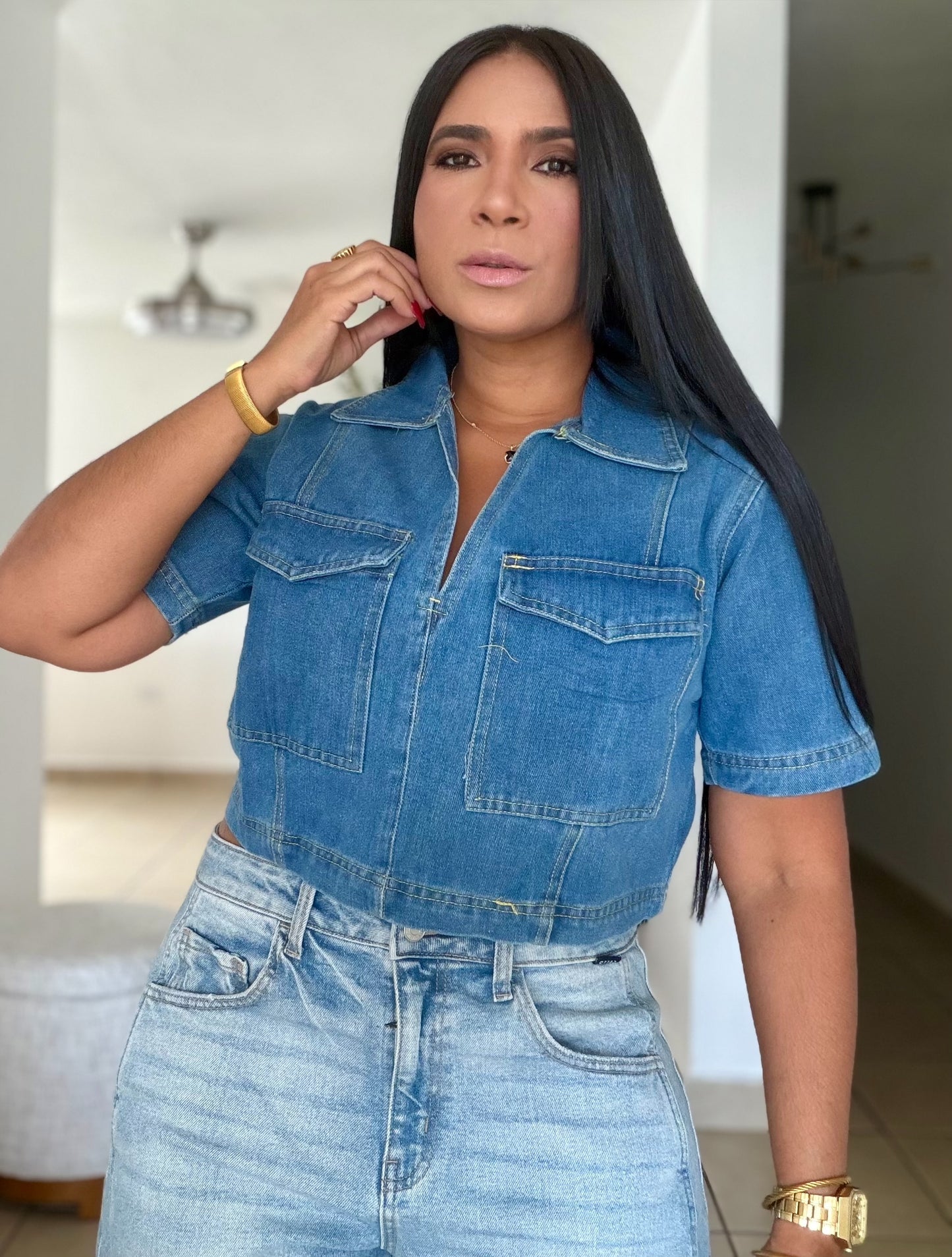 Denim Blue Luxe Top (SOLD OUT)